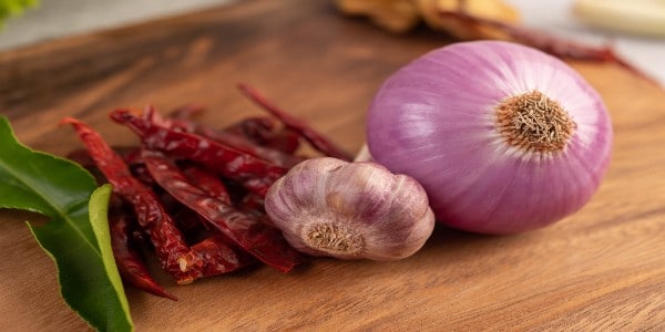 All-in-one insecticide - garlic, onion, and cayenne peppers for weed plants