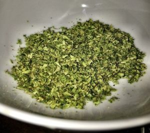 Grinded cannabis