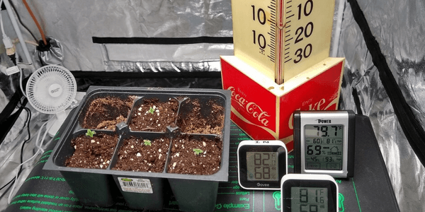 Measure humidity levels inside grow room