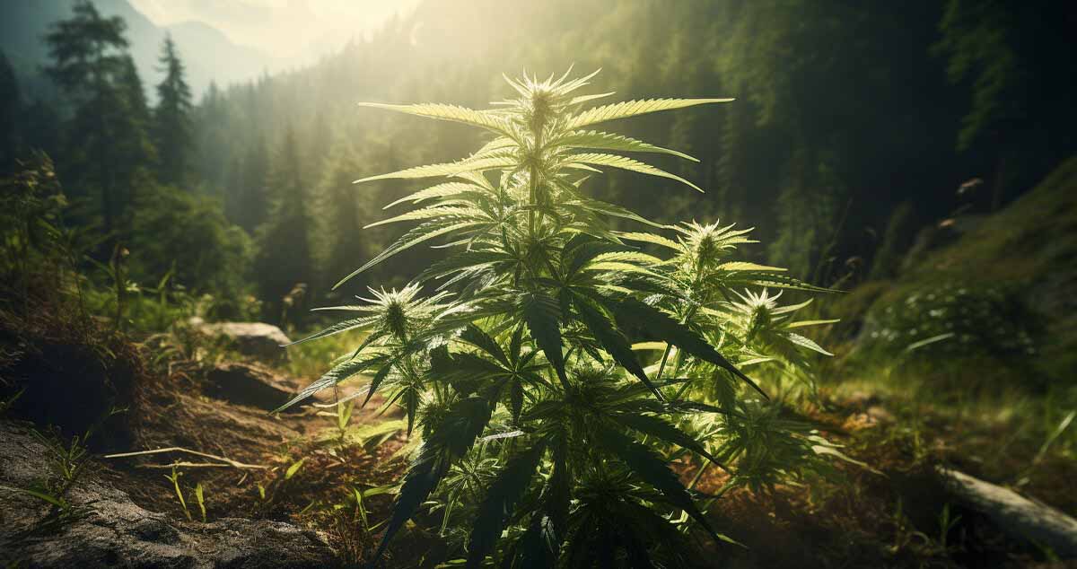 Marijuana growing naturally