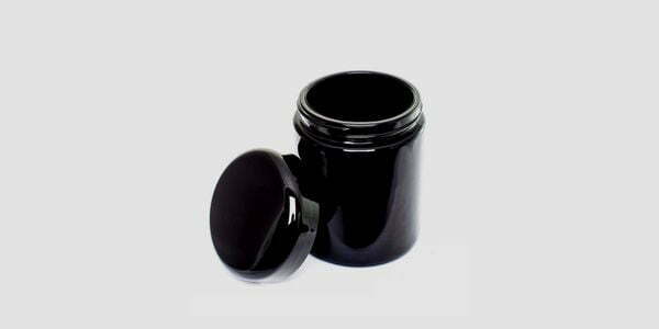 Blackened glass jars for weed storage