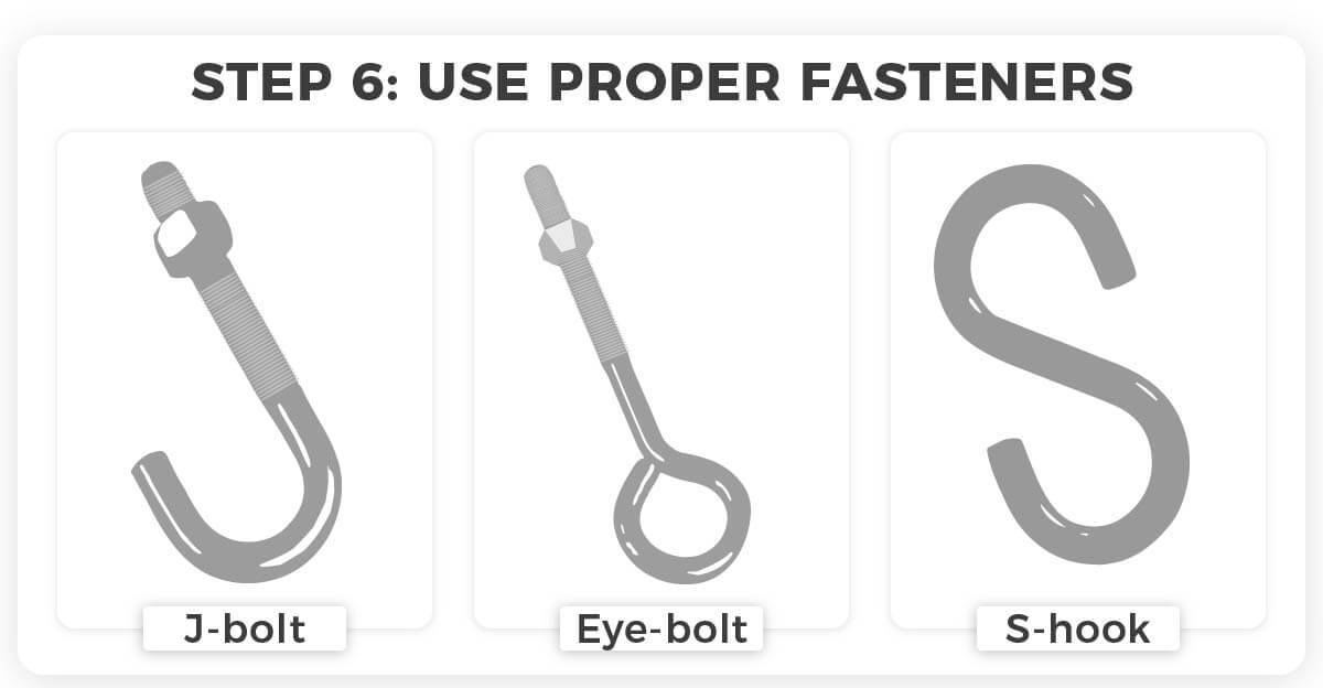 Use proper fasteners