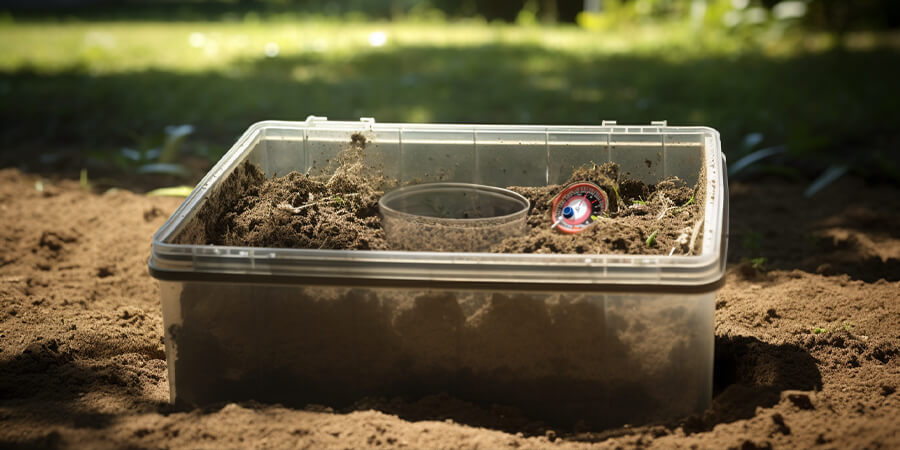 weed seeds in a buried box