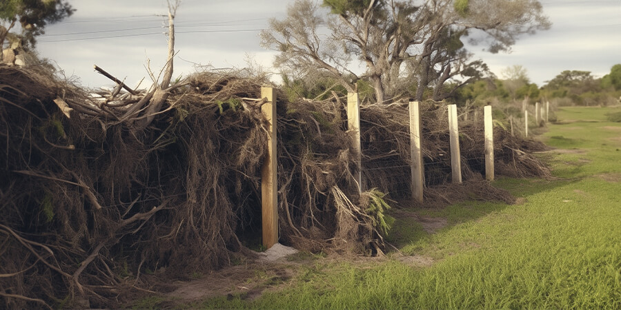 Compostable windbreak